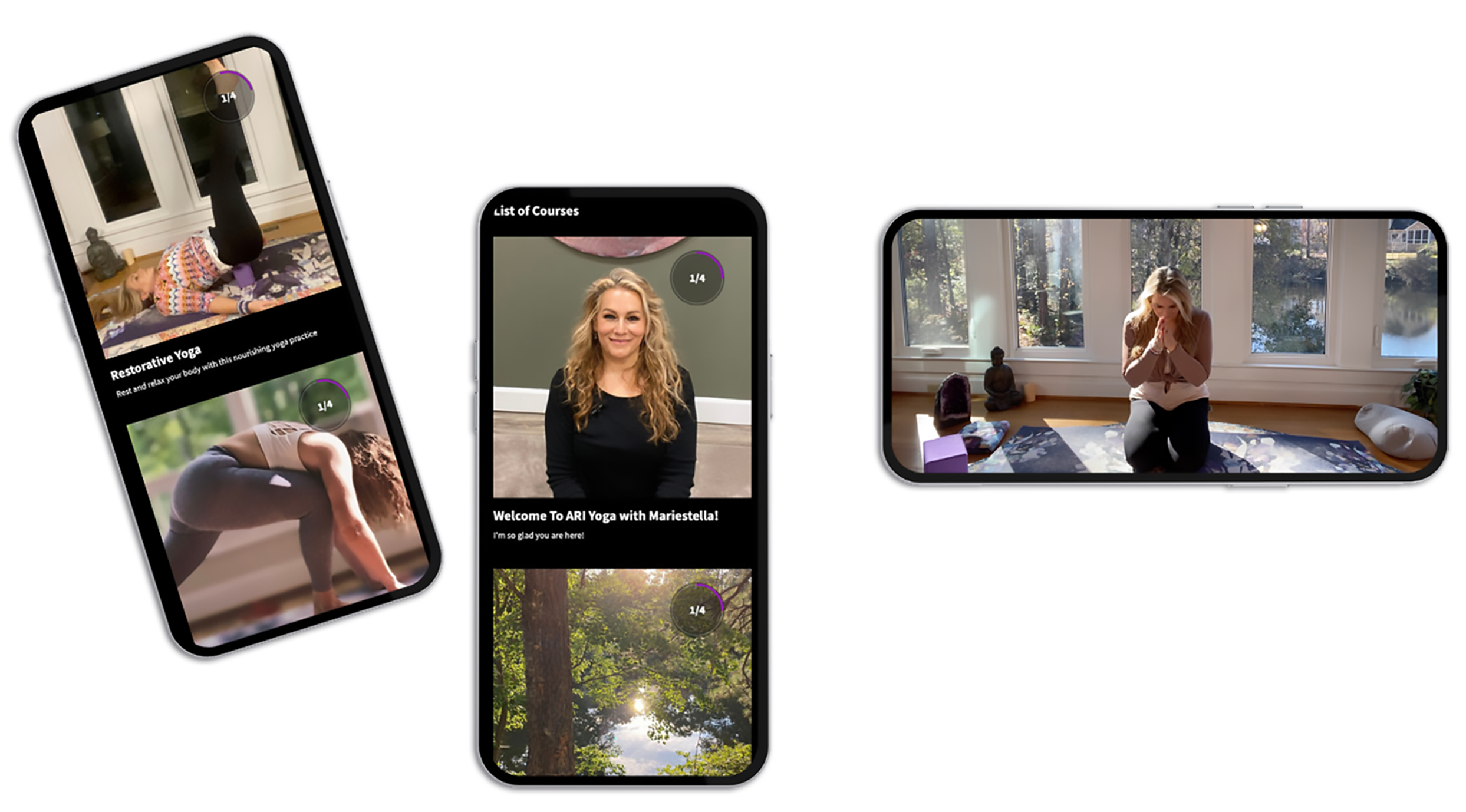 healing yoga app 3 iPhones